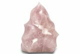 Tall, Polished Rose Quartz Crystal Flame - Madagascar #250174-1